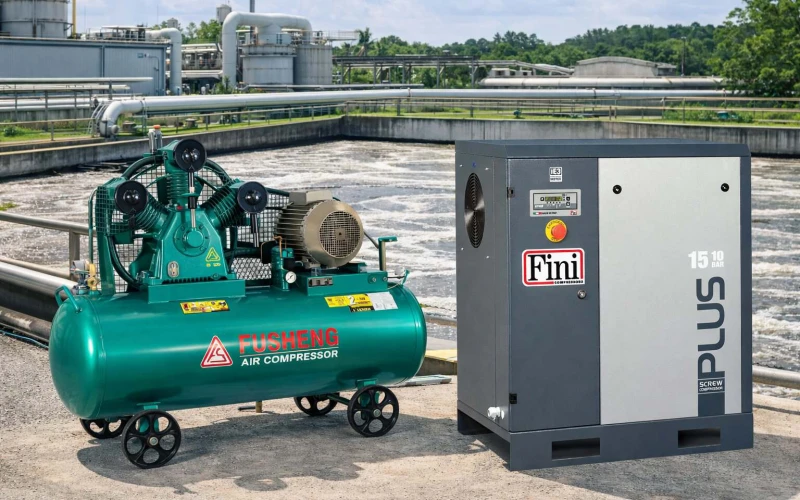 MÁY NÉN KHÍ CHO NHÀ MÁY XỬ LÝ MÔI TRƯỜNG