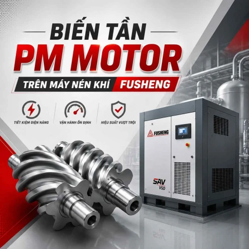 Ưu điểm của biến tần PM Motor trên máy nén khí Fusheng