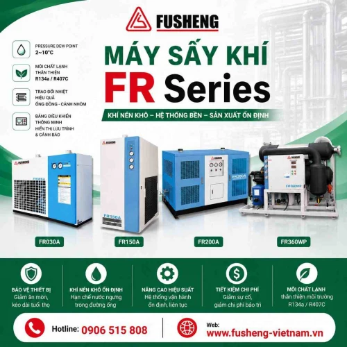 Máy Sấy Khí Fusheng FR Series: Cách Chọn Model Theo Lưu Lượng